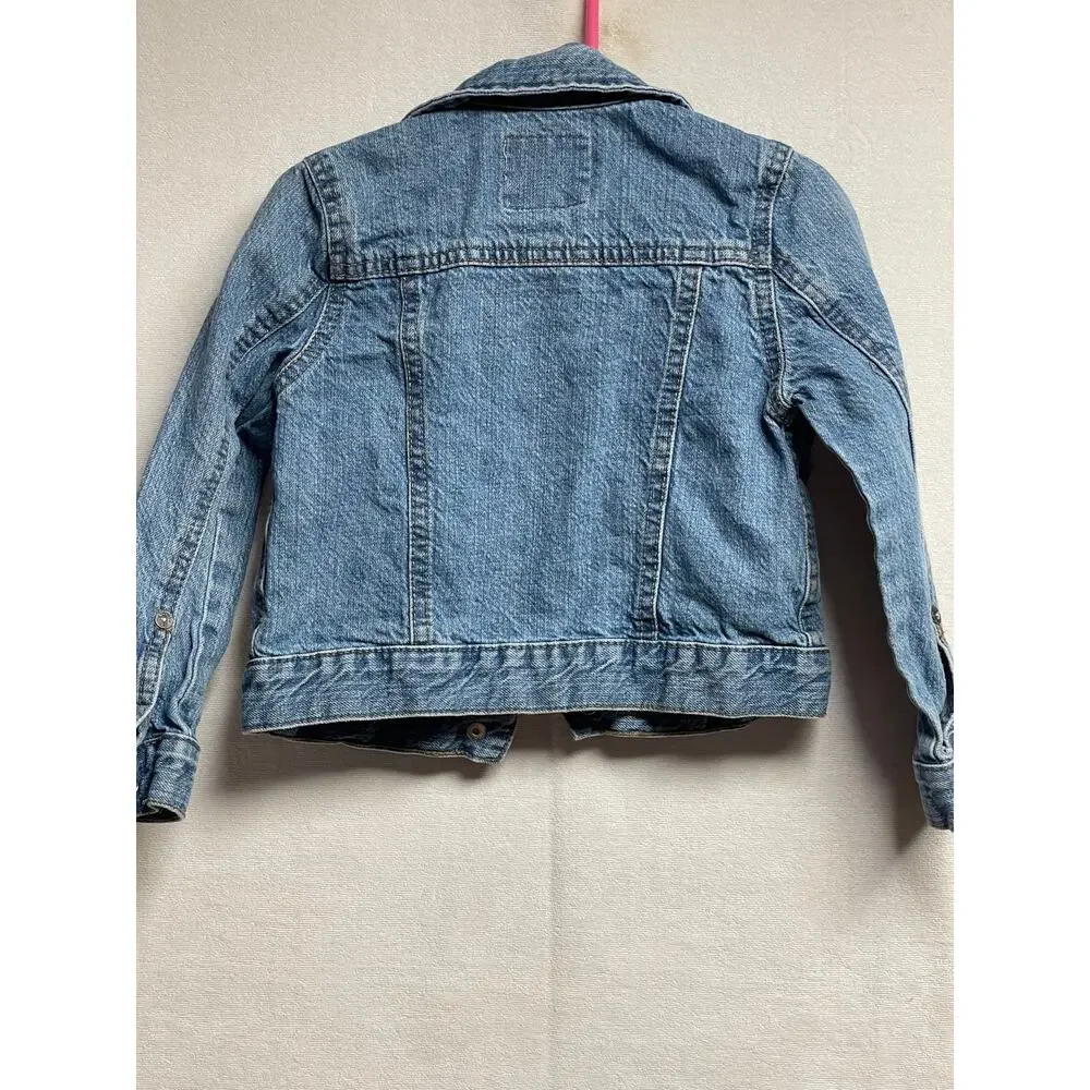 Oshkosh denim jean jacket button Light blue jean 4T girls‎